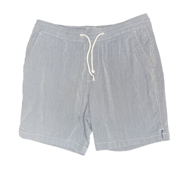 Abercrombie & Fitch Mens Shorts S Striped Drawstring  Elastic Blue - Picture 1 of 8